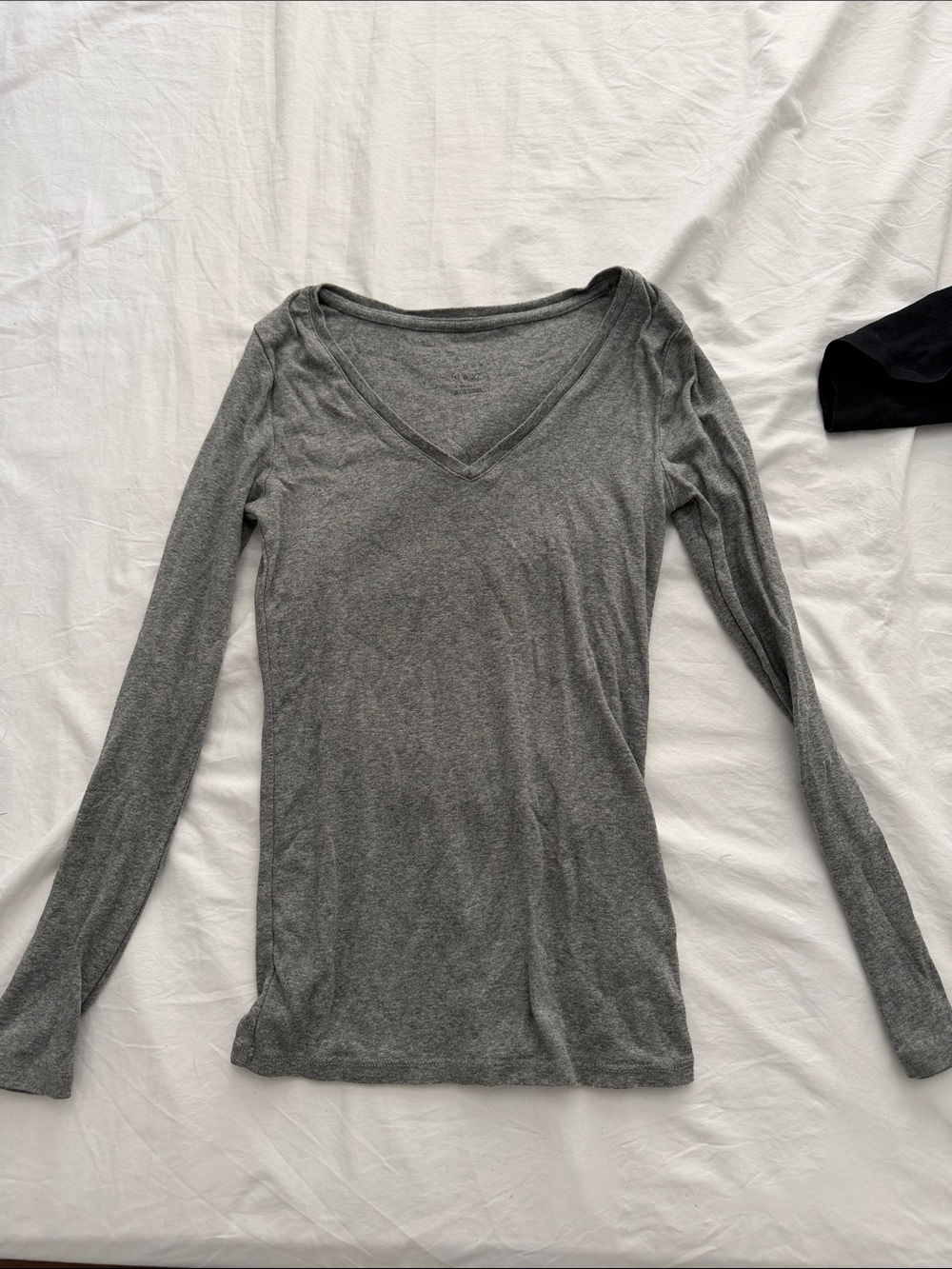 a new day grey V-Neck Long Sleeve Tee